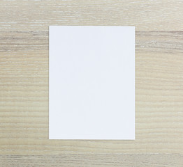 White Paper On Wood Table Of Background