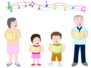 家族で音楽を楽しむ