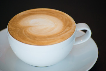 Coffee latte art espresso in cafe