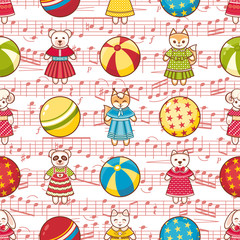 Kid toy seamless pattern. Design element