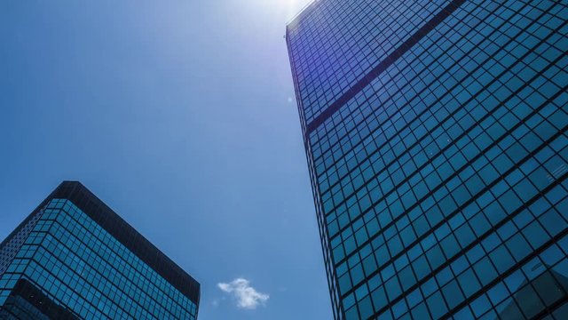 Time lapse of buisness office building to the sky