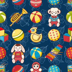 Child toy seamless pattern. Design element