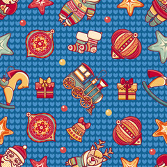 Seamless pattern. Christmas style. 