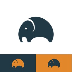 Elephant Blue Simple Logo
