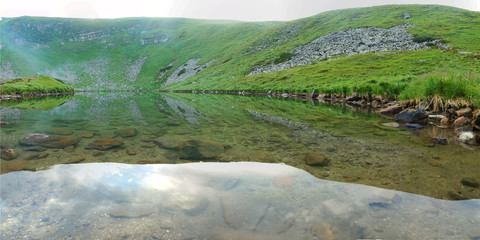  Mountain trekking, a walk in the mountains, trekking in the mountains