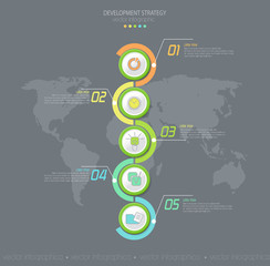 Vector abstract element for business. Strategy in stages. Steps of development, teamwork.Business concept. Graph,diagram, presentation template infographics options