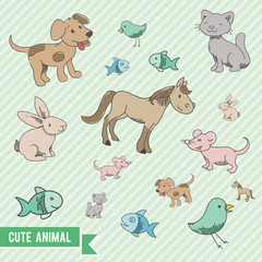pet doodle logo / icon bundle