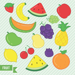 fruit doodle logo / icon bundle