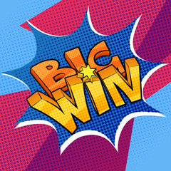 big win pop art sign