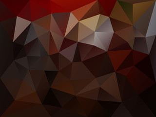 vector abstract irregular polygon background with a triangle pattern in dark brown color