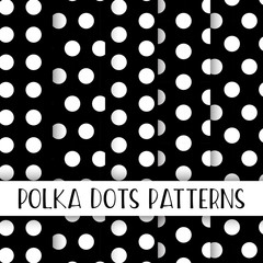 Memphis collection polka dots seamless pattern pack 
