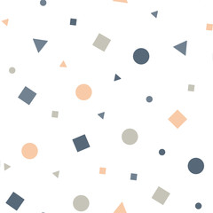 Memphis geometric shapes seamless pattern 