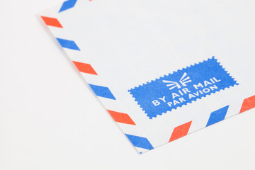 Fototapeta na wymiar Retro airmail paper envelope