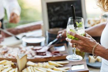 Friends Party Cheers Enjoying Food Concept