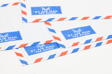Fototapeta na wymiar Retro airmail paper envelope