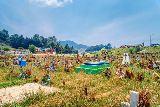 View on old maya cemetery in Chamula by San Cristobal de las Casas