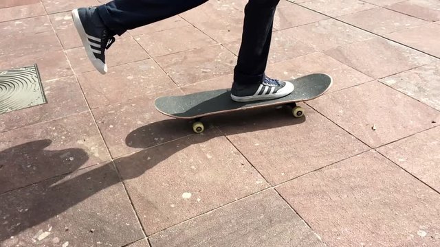 Person riding skateboard
