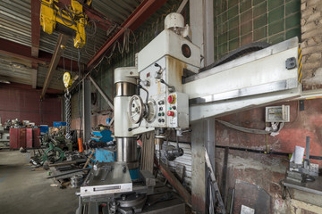 Modern radial drilling machine.