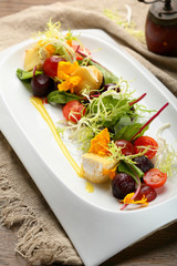 Winter beetroots salad with cheese