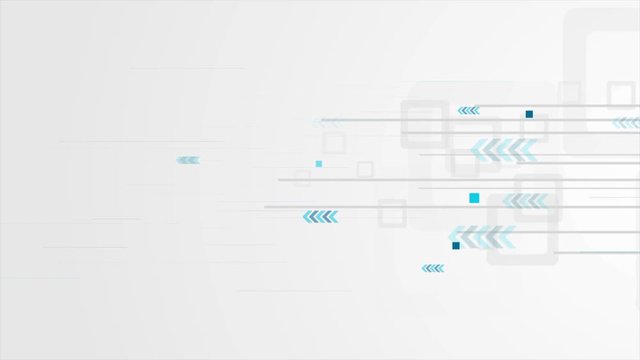 Grey and blue technology motion background with arrows. Video corporate animation Ultra HD 4K 3840x2160