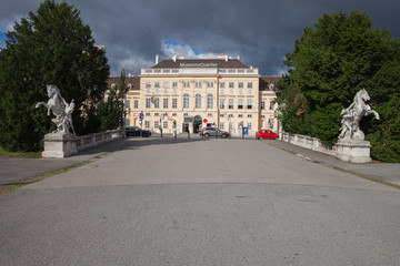 Fototapeta premium Austria, city of Vienna, Museumsquartier from Maria Theresien Platz