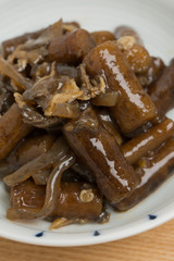 ゴボウとコンニャクの煮物