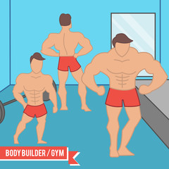 Body Builder / Gym Vector Illustration