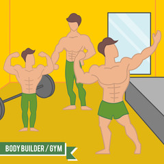 Body Builder / Gym Vector Illustration