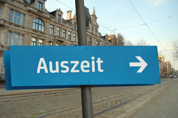 Fototapeta premium Schild 211 - Auszeit