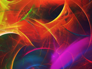 Abstract fractal background 3D rendering