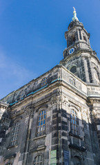 Fototapeta na wymiar Church in Dresden, Kreuzkirche, Germany, Europe