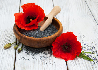 Bowl with poppy seeds