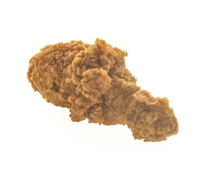 Fried chicken isolated white background