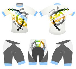 Bicycle sports t-shirt vector cycling vest design on a white background