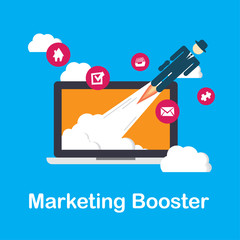 online marketing. business and strategy. digital content. vector illustration. Web banner