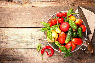 Fresh organic vegetables