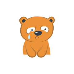 Cute bear crying