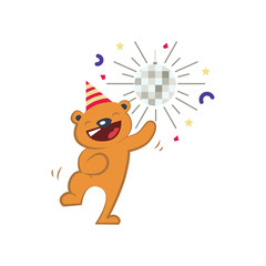 Cute bear dancing