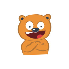 Cute bear happy