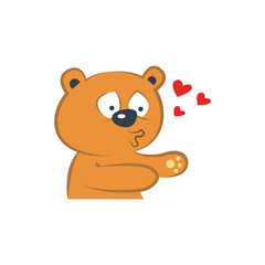 Cute bear in love