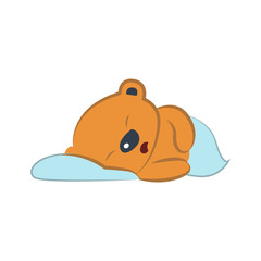 Cute bear sleeping