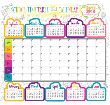 Template school timetable