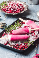 pink cranberry popsicle