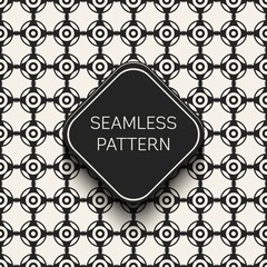 Abstract concept vector monochrome geometric pattern. Black and white minimal background. Creative illustration template. Seamless stylish texture. For wallpaper, surface, web design, textile, decor.