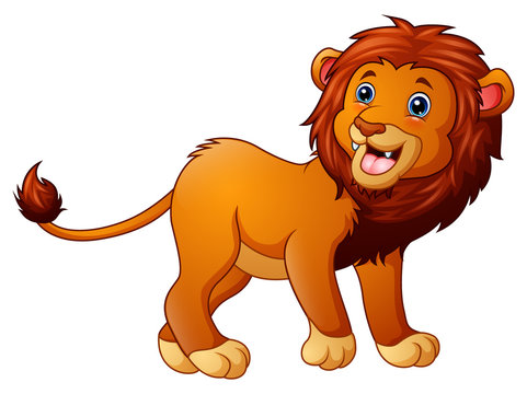 Cute lion cartoon 