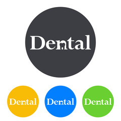 Logotipo Dental con muela en espacio negativo en circulo varios colores