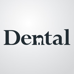 Logotipo Dental con muela en espacio negativo en fondo degradado