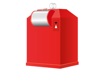 Electronic waste recycling, container, trash can isolated