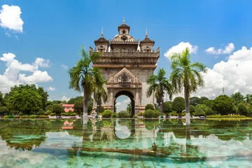 Foto op Canvas Vientiane, Patuxai Monument © Digitalpress