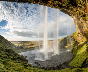 Seljalandsfoss Wasserfall an der Ringstrasse, Island
